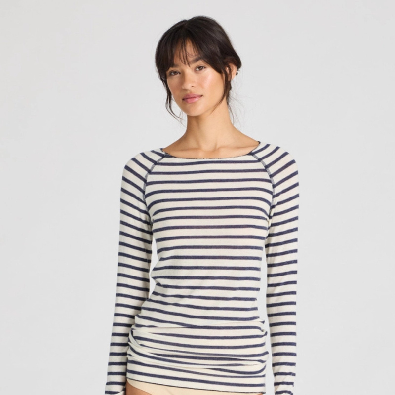 GAI+LISVA Dámský vlněný top Amalie -  Denim Stripe Velikost: M