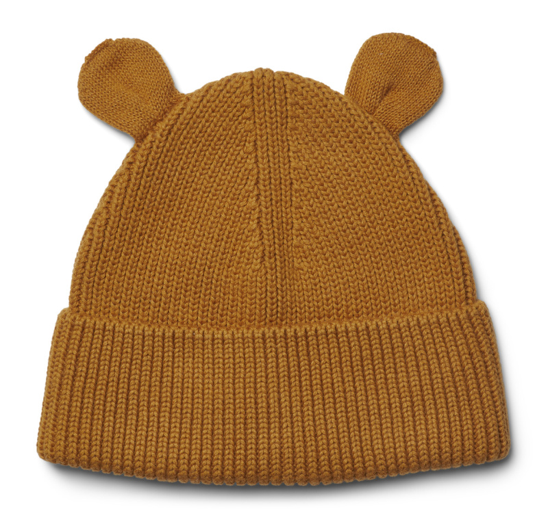 LIEWOOD Čepice s oušky - Mustard Velikost: 9-12m