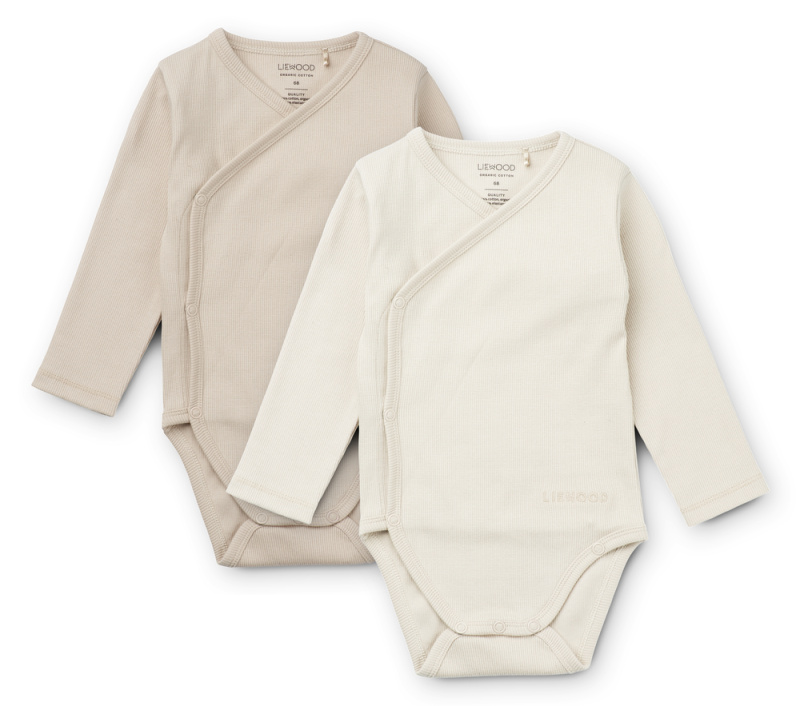 LIEWOOD Set bodýček Hali - Creme de la creme/sandy mix Velikost: 9m