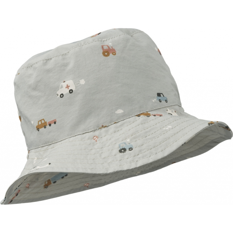 LIEWOOD Klobouček Damon - Vehicles/dove blue mix Velikost: 09-12m