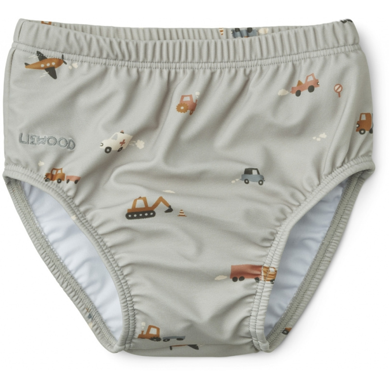 LIEWOOD Baby plavky Anthony - Vehicles/dove blue mix Věk: 3M