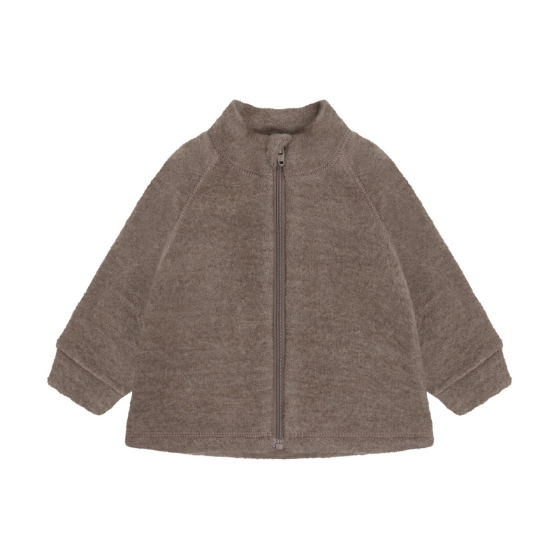 Dětská merino mikina na zip CeLaVi - Walnut Velikost: 98/104