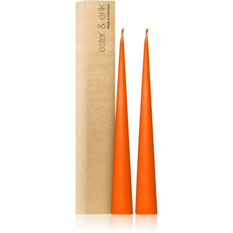 ester & erik cone candles mild orange (no. 16) dekorativní svíčka 2x37 cm