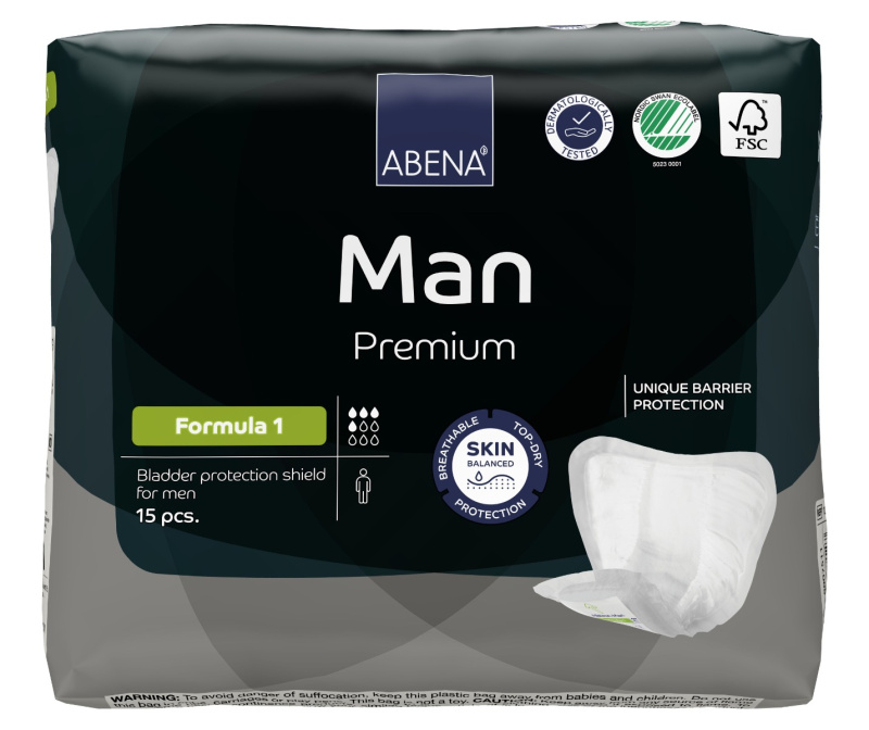 ABENA Man premium formula 1 inkontineční vložky 15 kusů