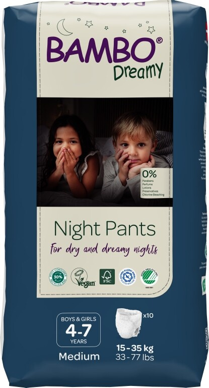 Bambo Dreamy Nigh.Pants 4-7let Unisex 15-35kg 10ks