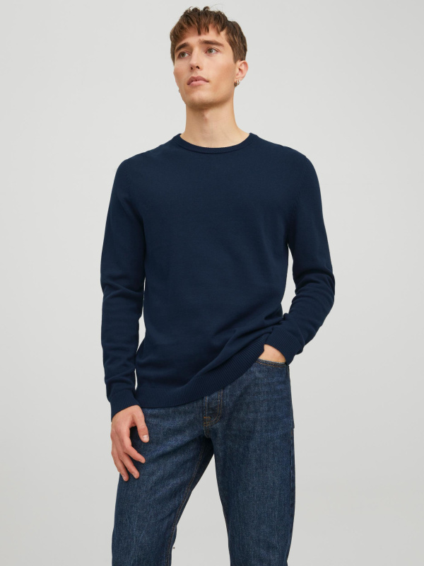 Tmavě modrý basic svetr Jack & Jones Basic