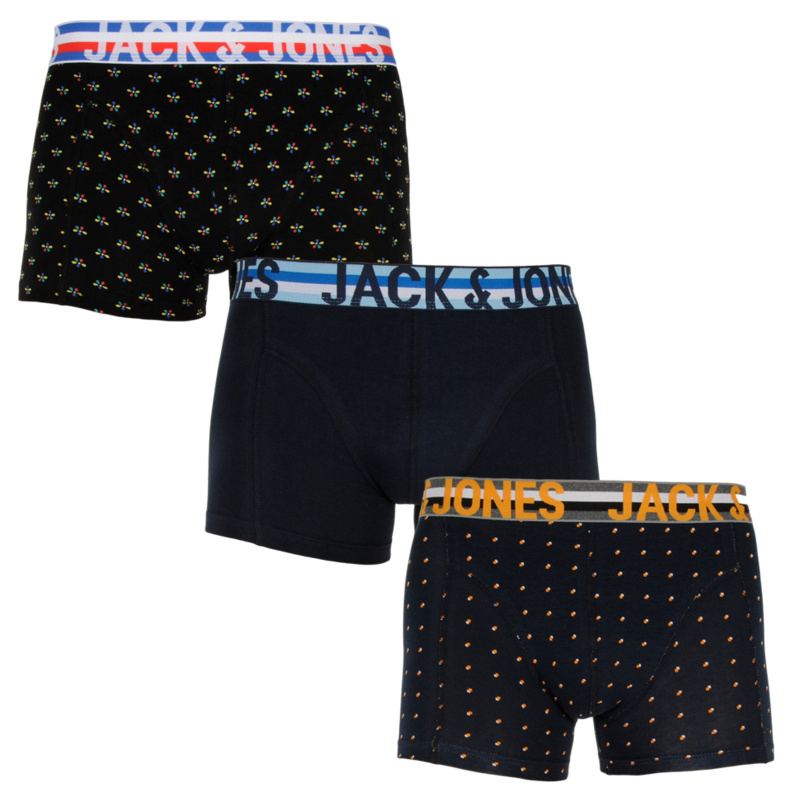 3PACK pánské boxerky Jack and Jones vícebarevné (12151351) L, trenky / trenýrky