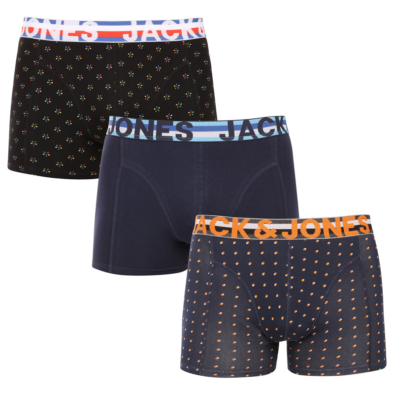 3PACK pánské boxerky Jack and Jones vícebarevné (12151351) S, trenky / trenýrky