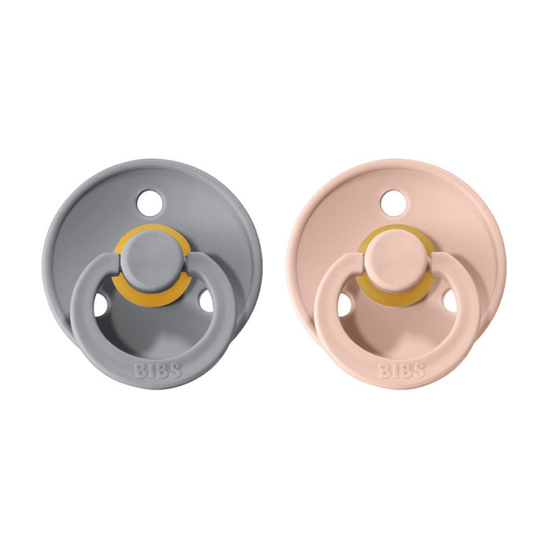 BIBS Colour dudlíky z přírodního kaučuku 2ks vel.1 - Cloud / Blush