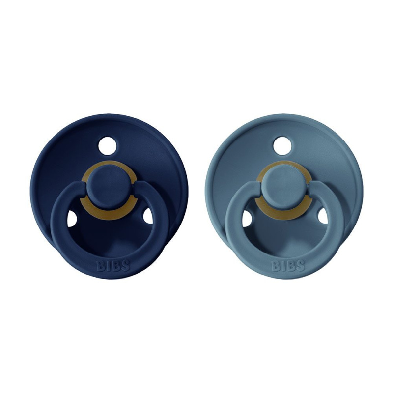 BIBS Colour Natural Rubber Size 1: 0+ months dudlík Deep Space / Petrol 2 ks