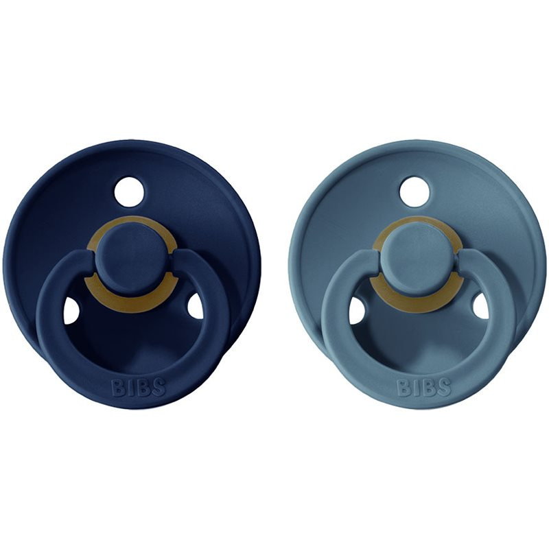 BIBS Colour Natural Rubber Size 2: 6+ months dudlík Deep Space / Petrol 2 ks