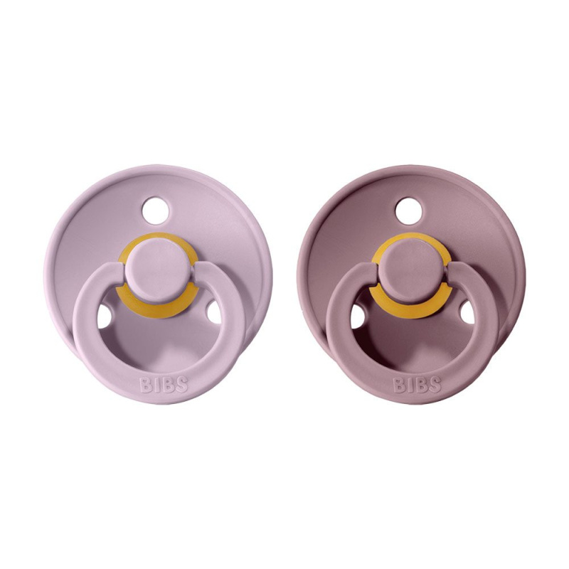 BIBS Colour dudlíky z přírodního kaučuku 2ks vel.1 - Dusky Lilac / Heather