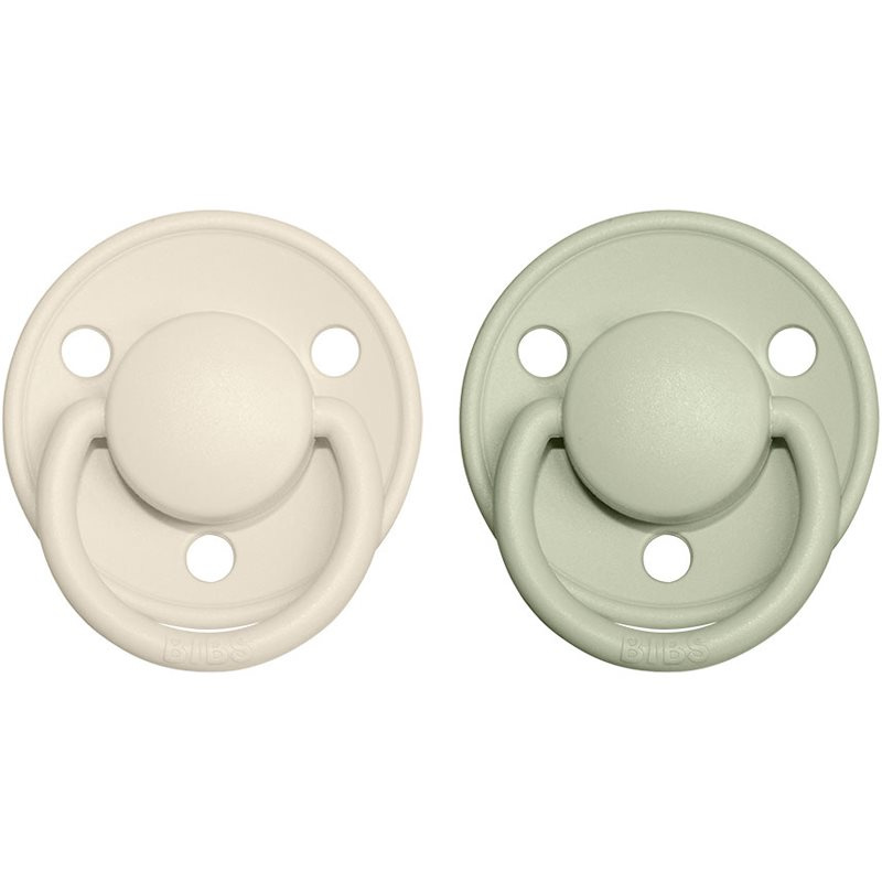 BIBS De Lux Natural Rubber Size 1: 0+ months dudlík Ivory / Sage 2 ks