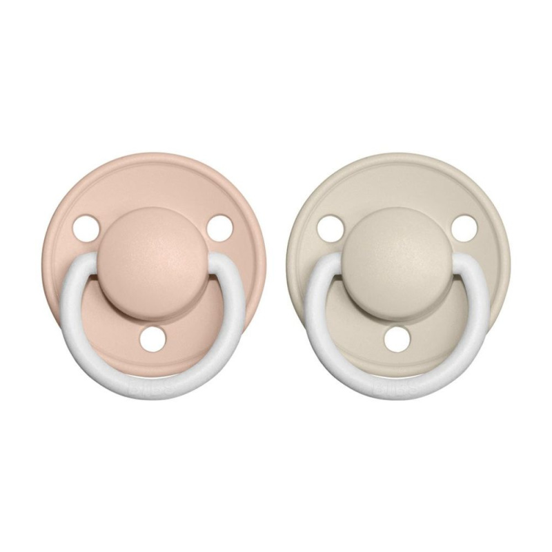 BIBS De Lux dudlíky z přírodního kaučuku 2ks vel.2 - NIGHT Blush / Vanilla