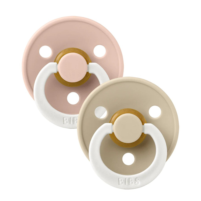 BIBS Colour Natural Rubber Size 3: 18+ months dudlík Blush Night / Vanilla Night 2 ks