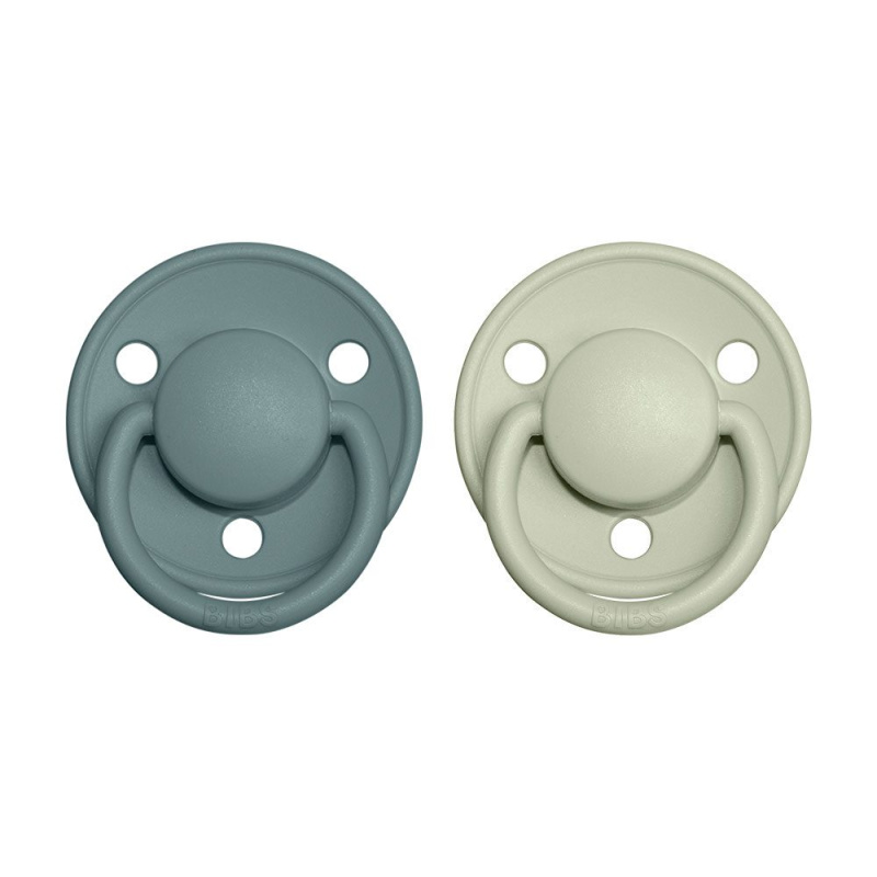 BIBS De Lux Natural Rubber Size 1: 0+ months dudlík Island Sea / Sage 2 ks