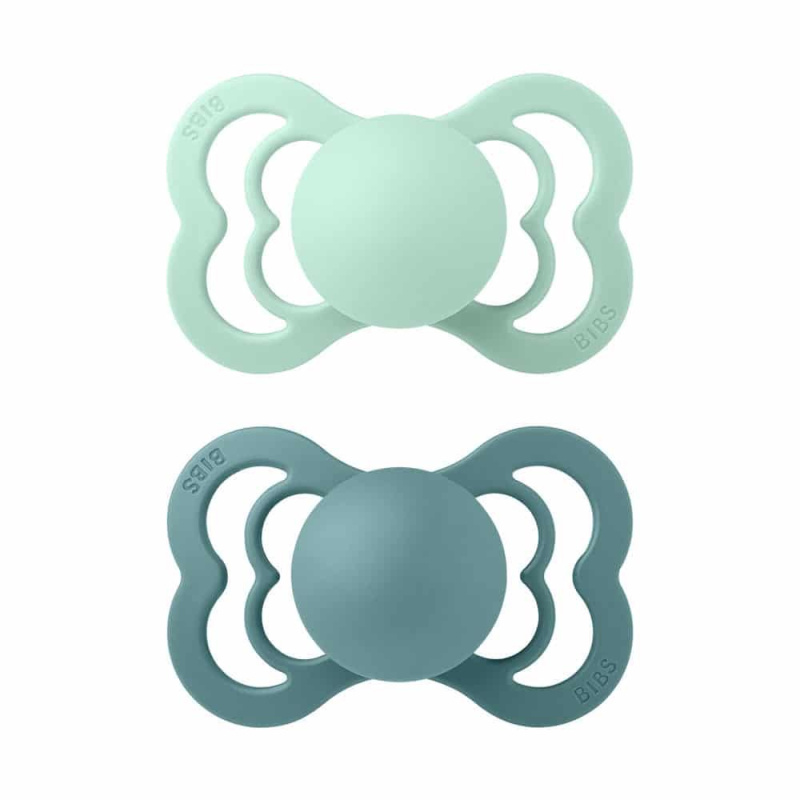 BIBS Supreme dudlíky z přírodního kaučuku 2ks vel.1 - Nordic Mint / Island Sea