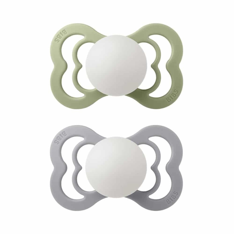 BIBS Supreme dudlíky z přírodního kaučuku 2ks vel.1 - NIGHT Sage / Cloud