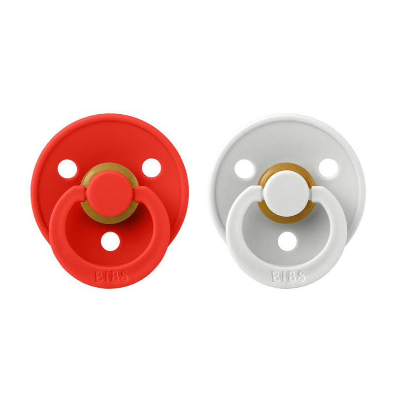 BIBS Colour dudlíky z přírodního kaučuku 2ks vel.1 - Candy Apple / Haze