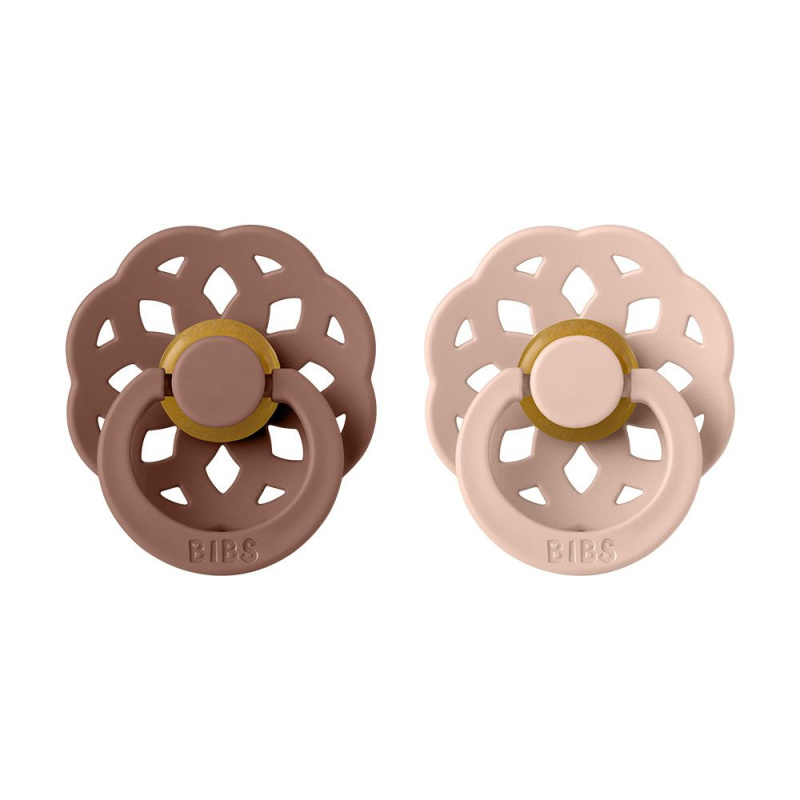 BIBS Boheme Natural Rubber Size 2: 6+ months dudlík Woodchuck / Blush 2 ks