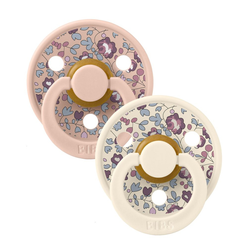 BIBS Liberty dudlíky z přírodního kaučuku Colour 2ks, vel. 1 Ivory / Blush