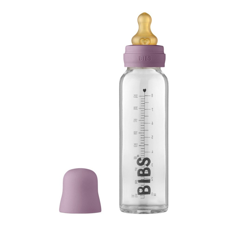 BIBS Baby Glass Bottle 225 ml kojenecká láhev Mauve 225 ml