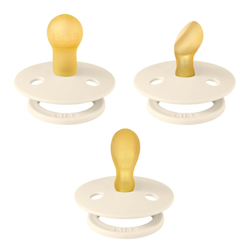 BIBS Try-It Size 1: 0+ months sada pro děti od narození Ivory 3 ks