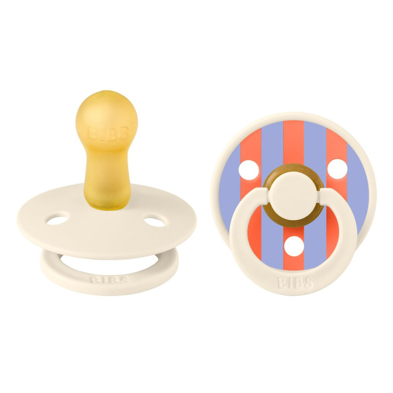 BIBS STUDIO Dudlíky z přírodního kaučuku Colour Pin 2ks - velikost 2 - Ivory Hush Mix