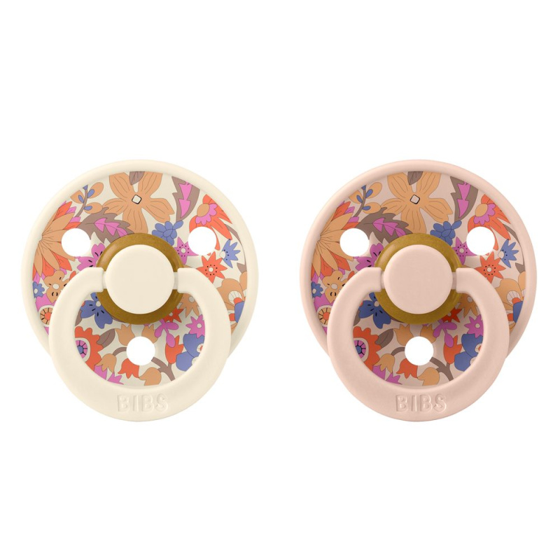 BIBS Liberty dudlíky z přírodního kaučuku Colour 2ks, vel. 2 - Blossom Blush Mix