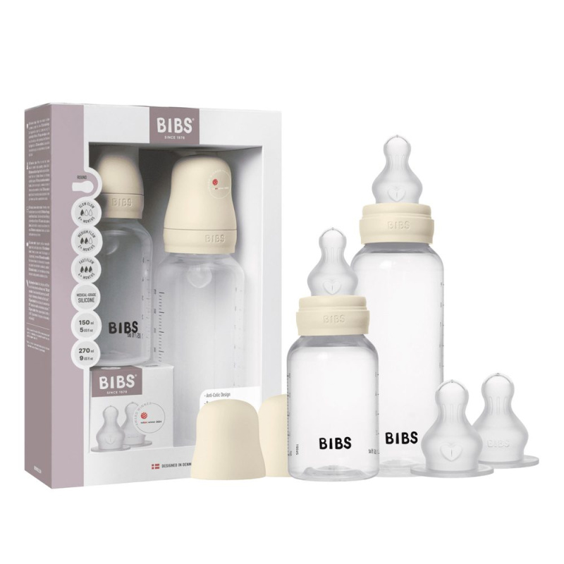BIBS Anti-Colic Baby Bottle Set antikoliková lahev se silikonovým dudlíkem