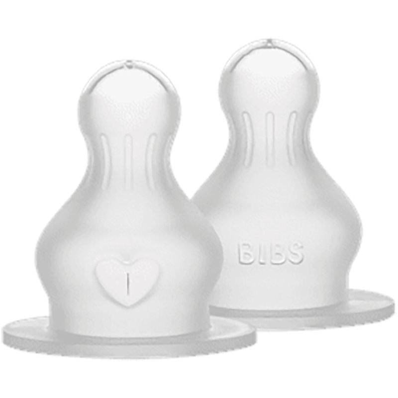 BIBS Silicone Bottle Nipple savička na láhev Slow Flow 2 ks