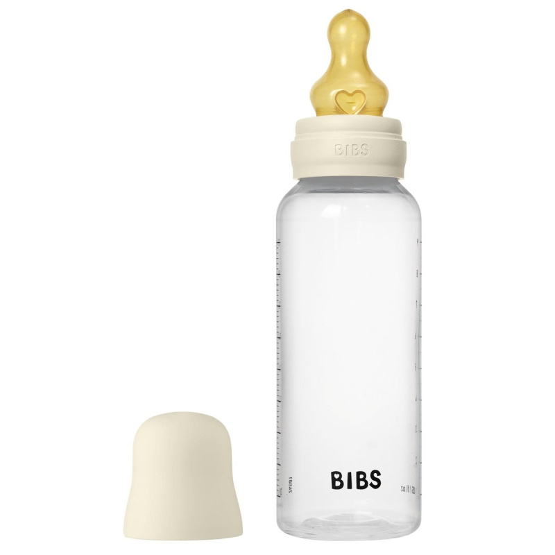 Bibs Ivory antikoliková láhev s kaučukovou savičkou 270 ml
