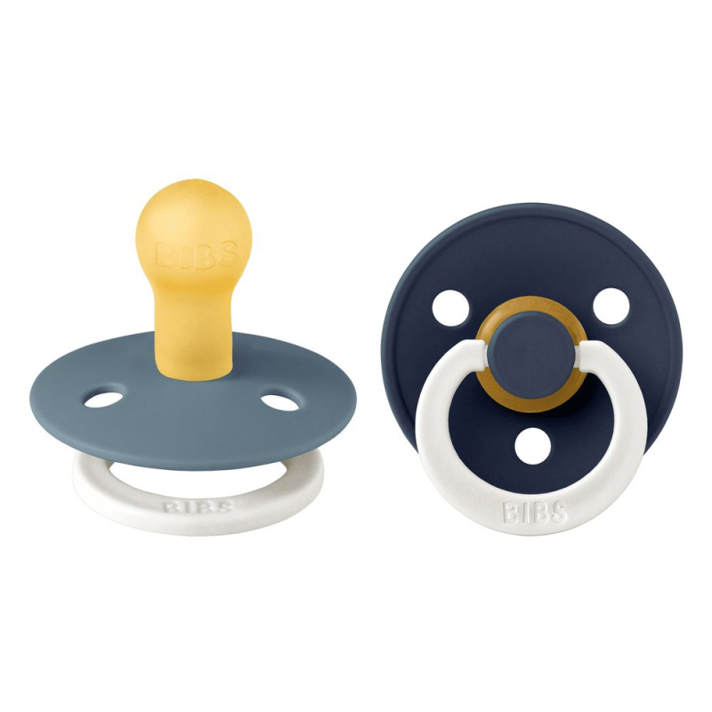 BIBS Colour dudlíky z přírodního kaučuku 2ks vel.1 - Petrol Nočný / Deep Space Nočný