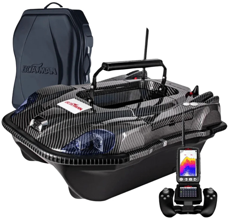 Boatman zavážecí lodička leader pro 3.0 s gps a echolotem carbon