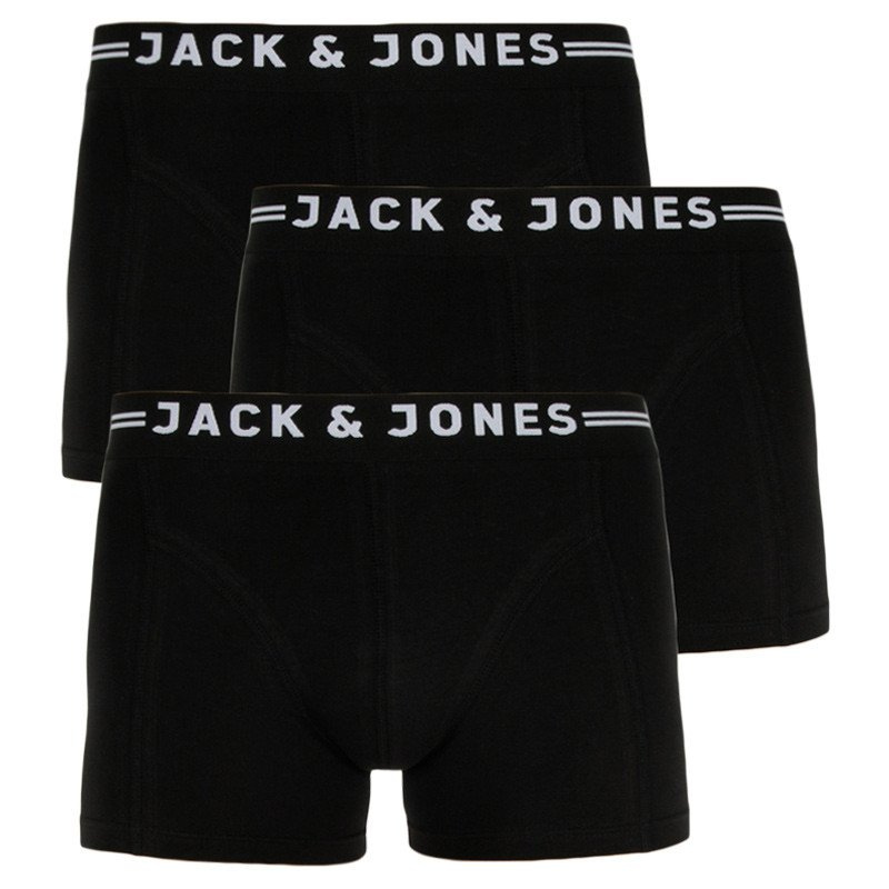 3PACK pánské boxerky Jack and Jones černé (12171944) XXL, trenky / trenýrky