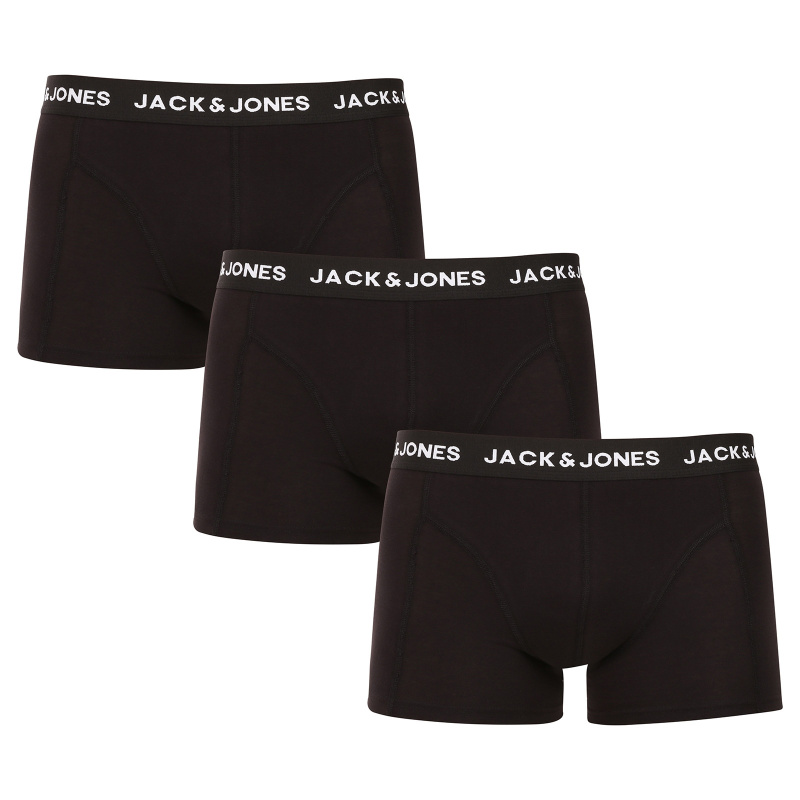 3PACK pánské boxerky Jack and Jones černé (12171944) S, trenky / trenýrky