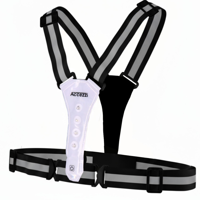 Accezzi LED reflexní vesta, šedá