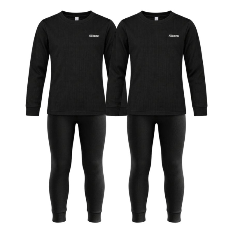 Accezzi Baselayer, funkční prádlo, 2 sady, junior, černé