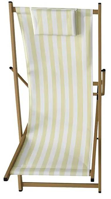 German Zahradní lehátko / 100 x 62 x 80 cm / plast/ocel / nosnost 120 kg / bílá/béžová Varianta: ivi1