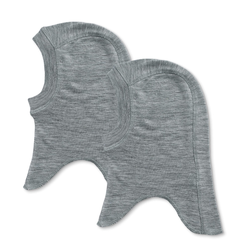 Kukla z merino vlny 2 kusy šedá melange grey FELIX WHEAT Velikost: 44-47cm (3-9 měsíců)