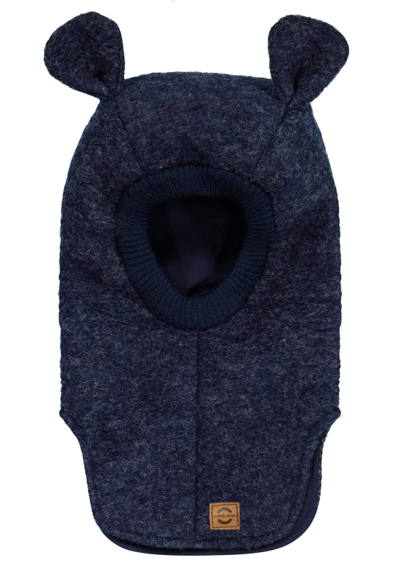 MIKK-LINE Merino kukla dětská s oušky dvouvrstvá modrá Blue Nights Mikk Line Velikost: 50-53cm (vel 98/104)