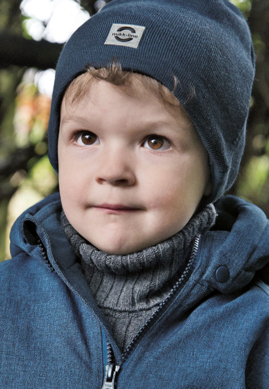 MIKK-LINE Merino čepice Blue Nights s bavlněnou podšívkou Mikk-Line_AW26 Velikost: 53-56cm (110/116)