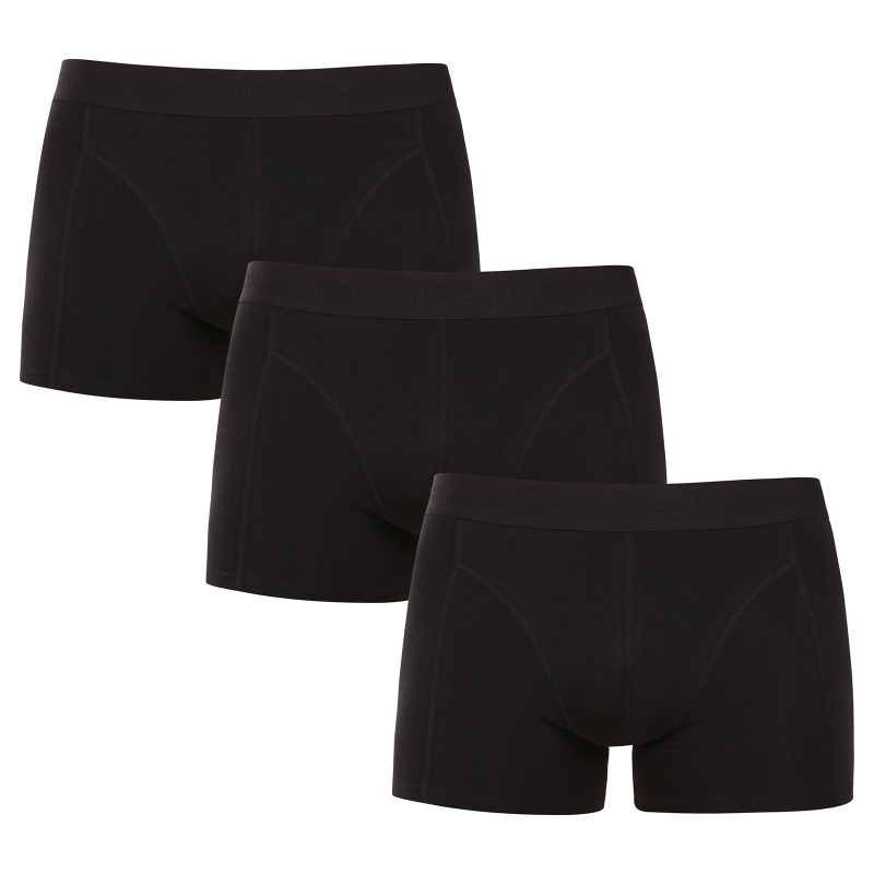 3PACK pánské boxerky Jack and Jones černé (12127816 - black) S, trenky / trenýrky