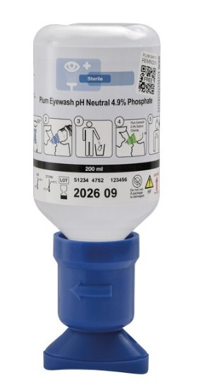 Plum Safety Plum Eyewash pH Neutral 4,9% Phosphate 200ml roztok pro výplach očí