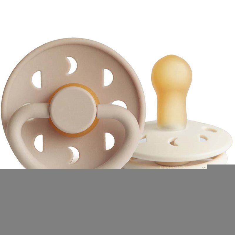 FRIGG Moon Phase Size 2:6-18 months dudlík Cream/Croissant 2 ks