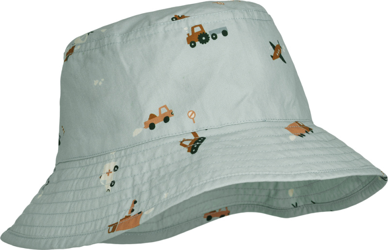 LIEWOOD Klobouček Damon - Vehicles/Dove blue Velikost: 9-12m