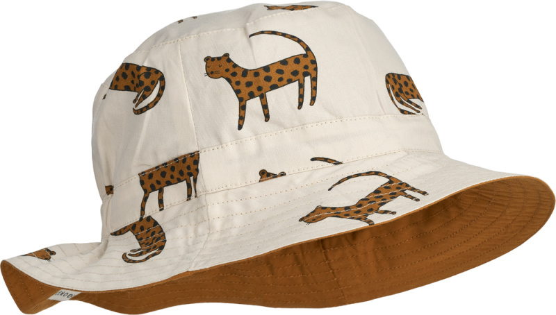 LIEWOOD Oboustranný klobouk Sander - Leopard/Sandy Velikost: 9-12m