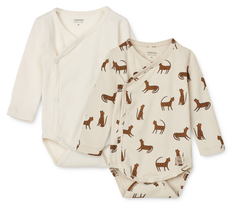 LIEWOOD Set body Hali - Leopard sandy/Creme de la creme Velikost: 9m
