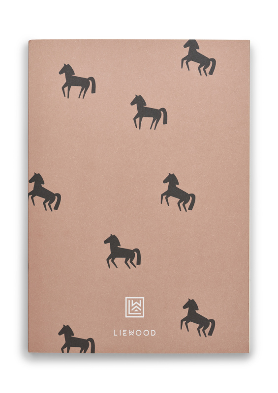 LIEWOOD Zápisník střední Jae - Horses/Dark rosetta