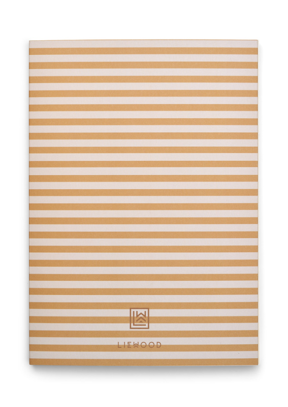 LIEWOOD Zápisník střední Jae - Stripe Yellow mellow/Sandy